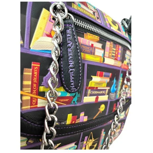 Loungefly Disney Villains Library Bookcase Crossbody Purse Satchel - RARE - LRT - Picture 5 of 8